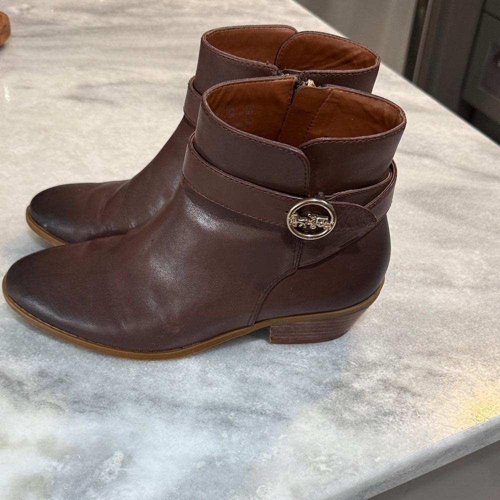 Coach Dark Brown Ankle Booties